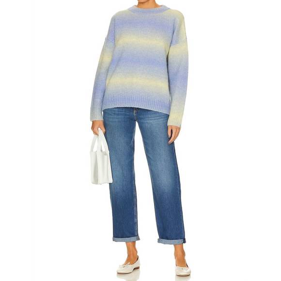 NEW RAG & BONE holly crew sweater in purple multi - Picture 4 of 4